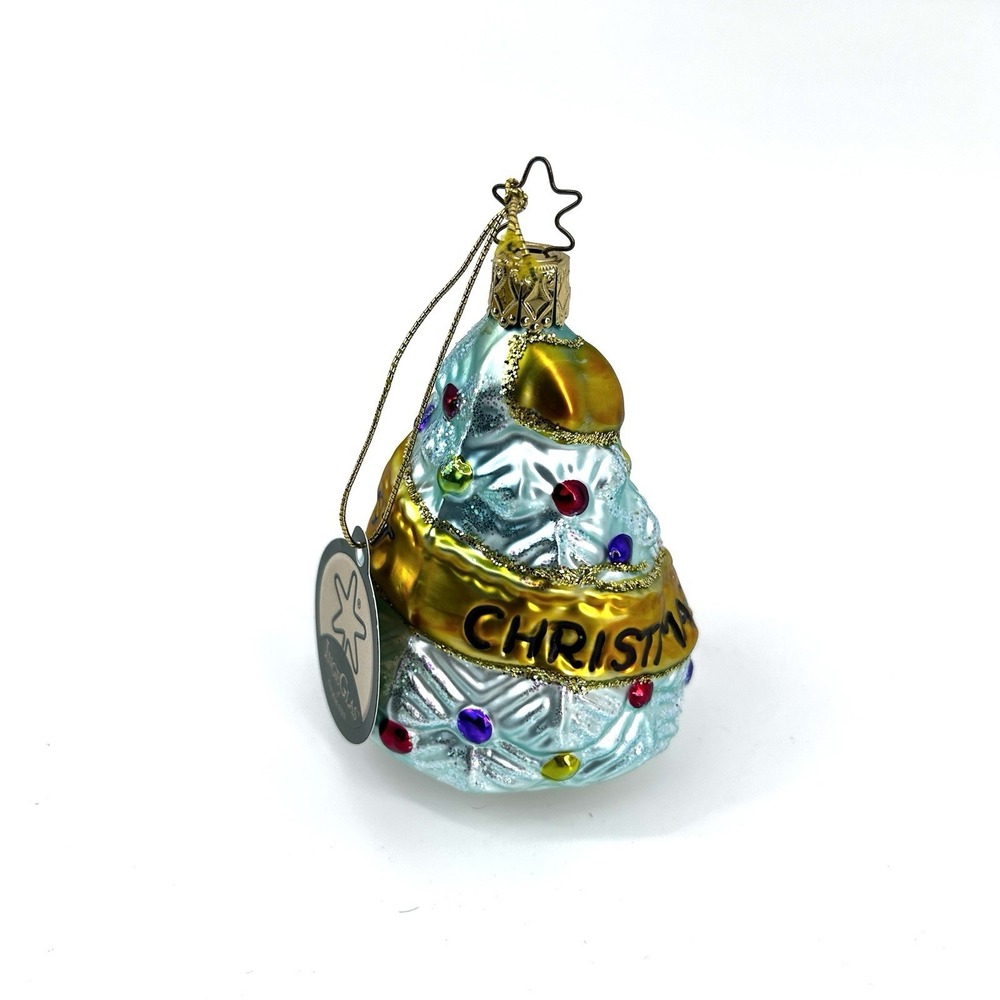 INGE GLAS  GERMAN FIRST CHRISTMAS ORNAMENT BLOWN GLASS CHRISTMAS TREE GIFT